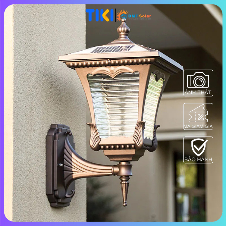Đèn treo tường cột cổ điển năng lượng mặt trời TT21C tích hợp 3 màu ánh sáng [Trắng/Vàng/Trung tính]