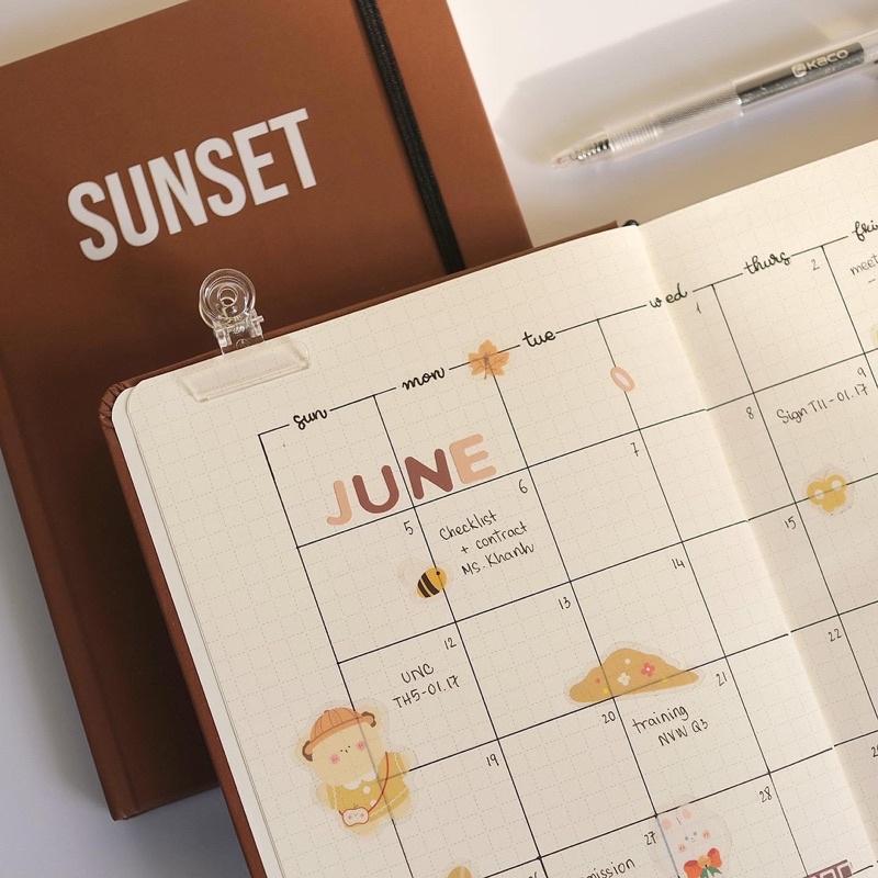 Sổ Tay Grid Sunset 5Mi Noté - Ruột ô Vuông 160 Trang 100gsm - Dust Till Dawn Collection