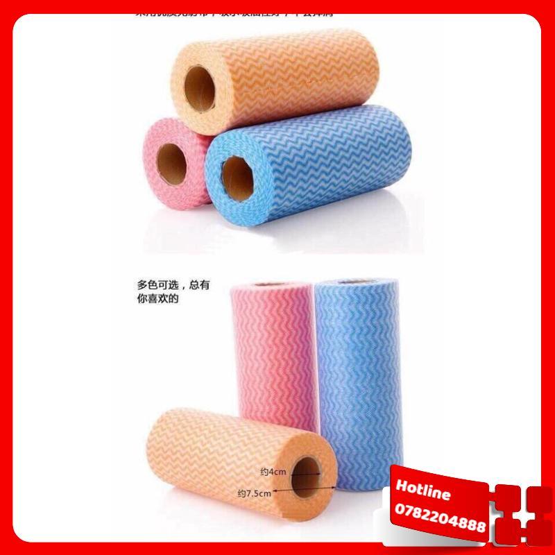 Cuộn Khăn Vải Không Dệt Lau Nhà Bếp Đa Năng - Loại Tốt