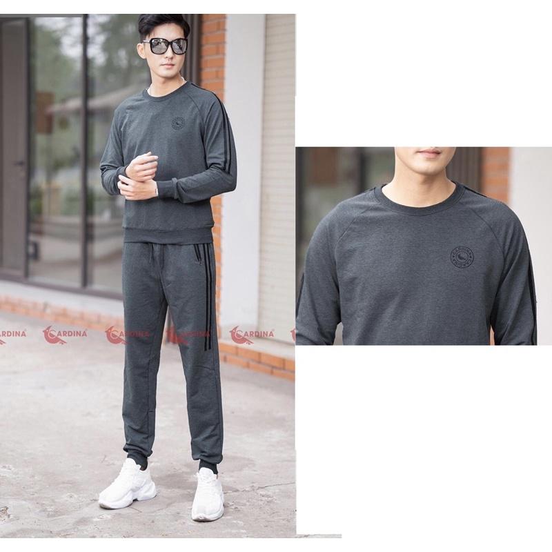 Bộ thể thao nam thu đông chất nỉ cotton da cá cao cấp hàng THIẾT KẾ