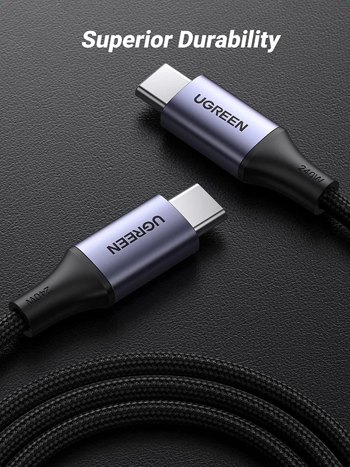 Ugreen UG90440US535TK 2M Màu Đen Cáp dữ liệu USB Type-c dài 2m - HÀNG CHÍNH HÃNG