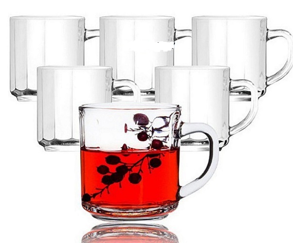 Tách Trà Sọc Có Quai Union Stack Tea Cup 295ml | Thủy Tinh Cao Cấp , Nhập Khẩu Thái Lan