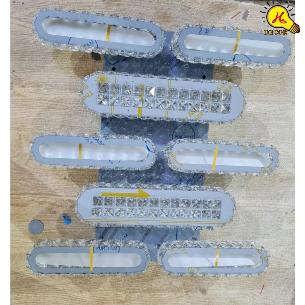 Đèn ốp trần pha lê phòng khách, phòng ngủ HQ - mã PLM0541 - thiết kế tinh tế, ánh sáng 3 màu, tiết kiệm điện HQ DECOR (HÀNG NHẬP KHẨU)