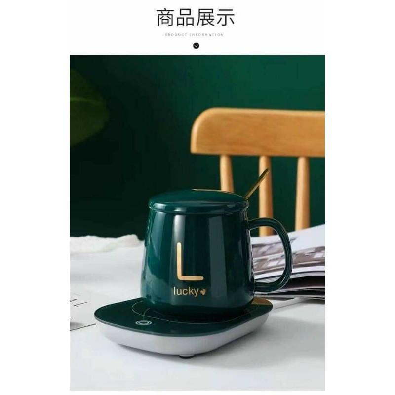 Cốc hâm nóng cà phê đồ uống đế hâm nóng cốc, cốc hâm nóng đồ uống kèm đế điện đa năng tiện lợi MiibooShi PVN17505