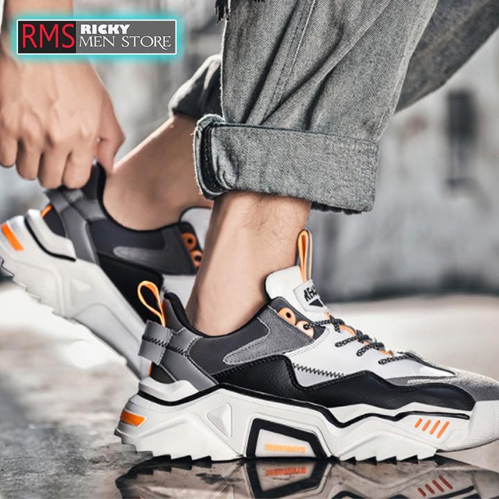 Giày sneaker nam phản quang cá tính - giày nam đế cao , năng động