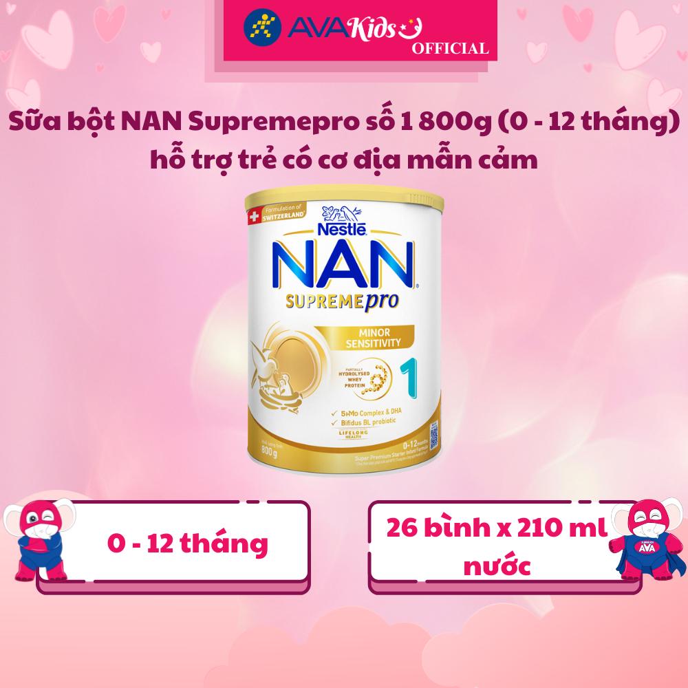 Sữa bột NAN Supremepro số 1 800g - Hàng Chính Hãng