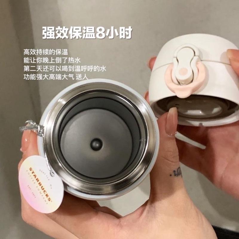 Bình Giữ Nhiệt Nóng Lạnh Màu Trắng, Bình Nước Giữ Nhiệt Inox 304 Cao Cấp - Dung Tích 500ml