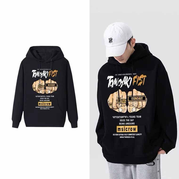 Hình ảnh <FREESHIP> ÁO HOODIE NAM NỮ UNISEX FORM RỘNG CHẤT NỈ NGOẠI DÀY DẶN CỰC ĐẸP CỰC NGẦU IN TAY ĐẤM