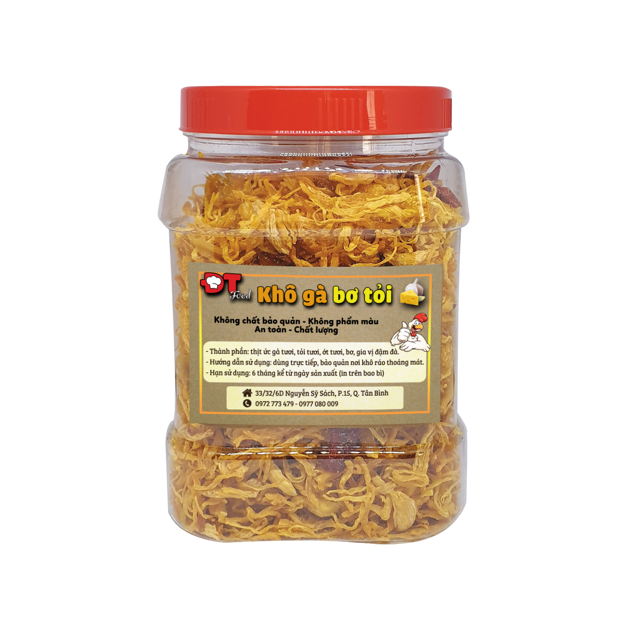 Khô Gà Bơ Tỏi Thượng Hạng Dtfood (500G)