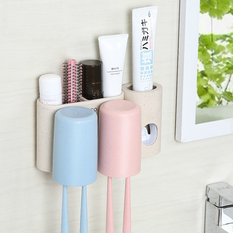 Bộ nhả kem đánh răng tự động kèm 2 cốc cao cấp