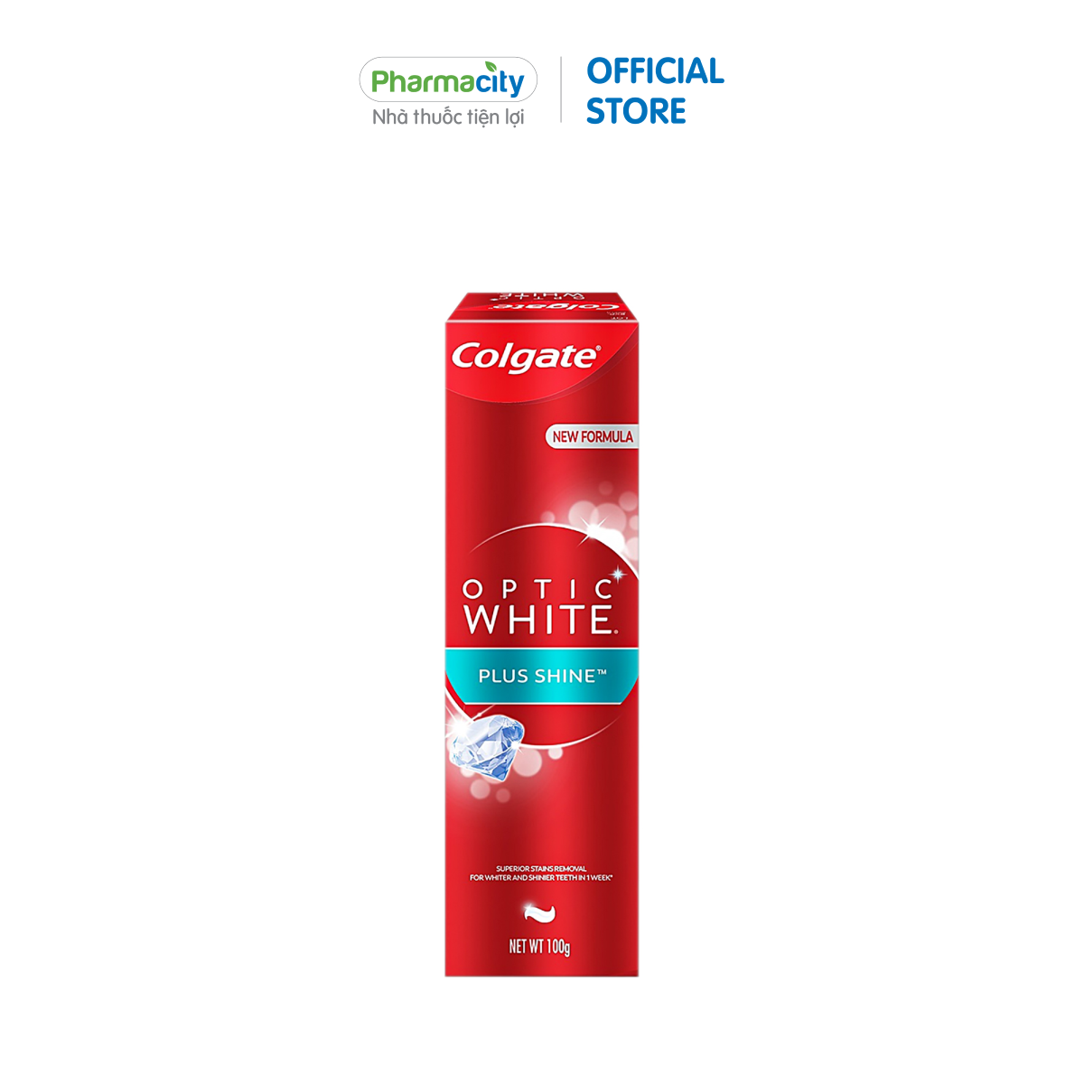 Kem đánh răng trắng sáng Colgate Optic White Plus Shine (100g)