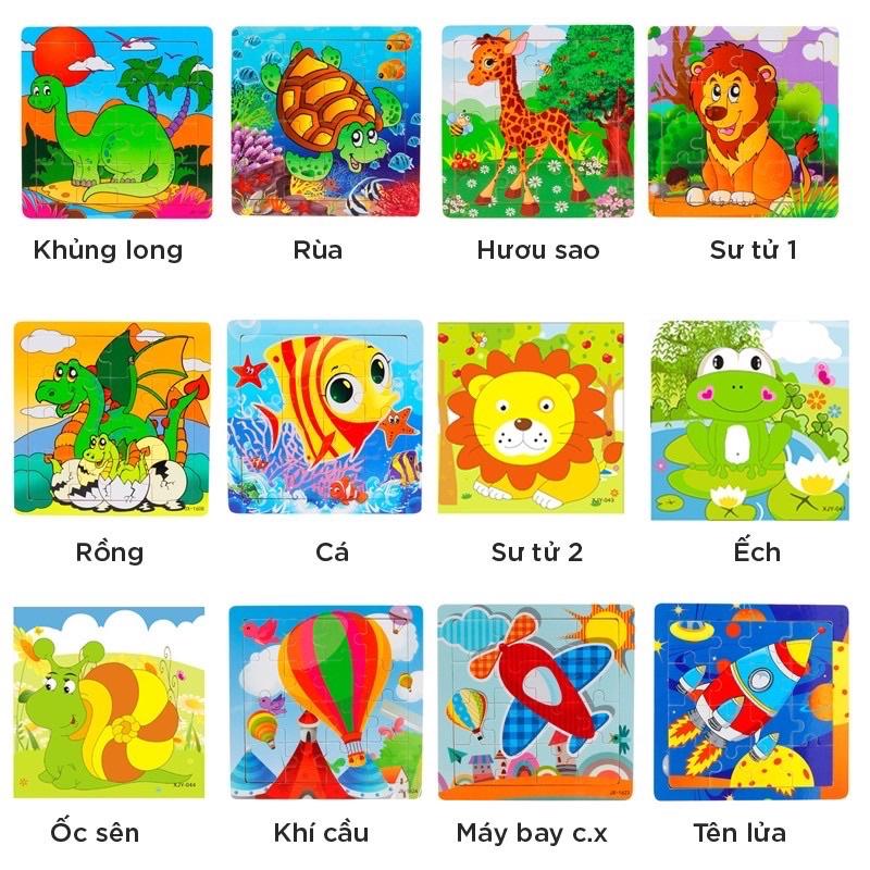 Tranh Ghép 2D Thông Minh Bằng Gỗ An Toàn Cho Bé