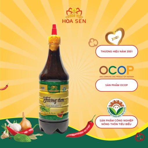 THÙNG 12 Chai Tương Đen Chai 700g – Tương Việt Hoa Sen