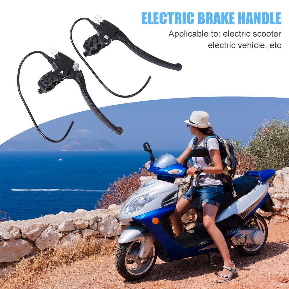 Đen Xe Điện Xe Phanh Tay Cầm Hợp Kim Ly Hợp Trước Sau Tay Cầm Xe Tay Ga Phần Xe Đạp Tiếp Liệu Color: B
