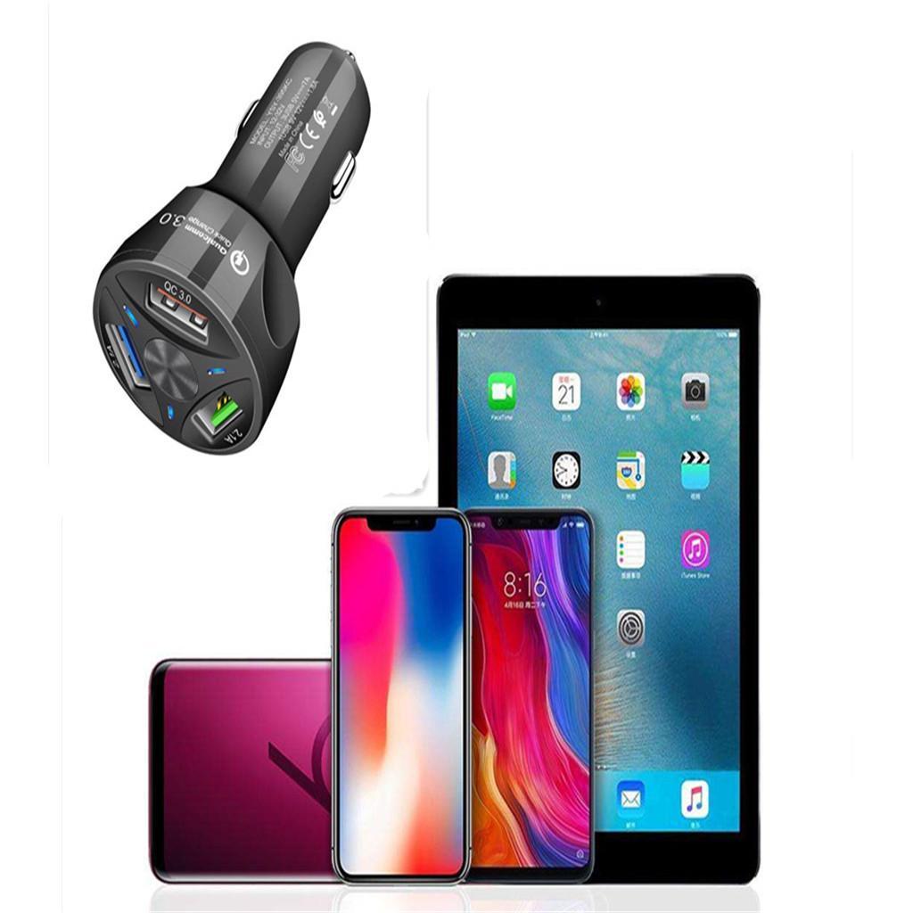Quick Fast Car Charger QC3.0 USB 3 Ports Car Charger Fast Charging Universal