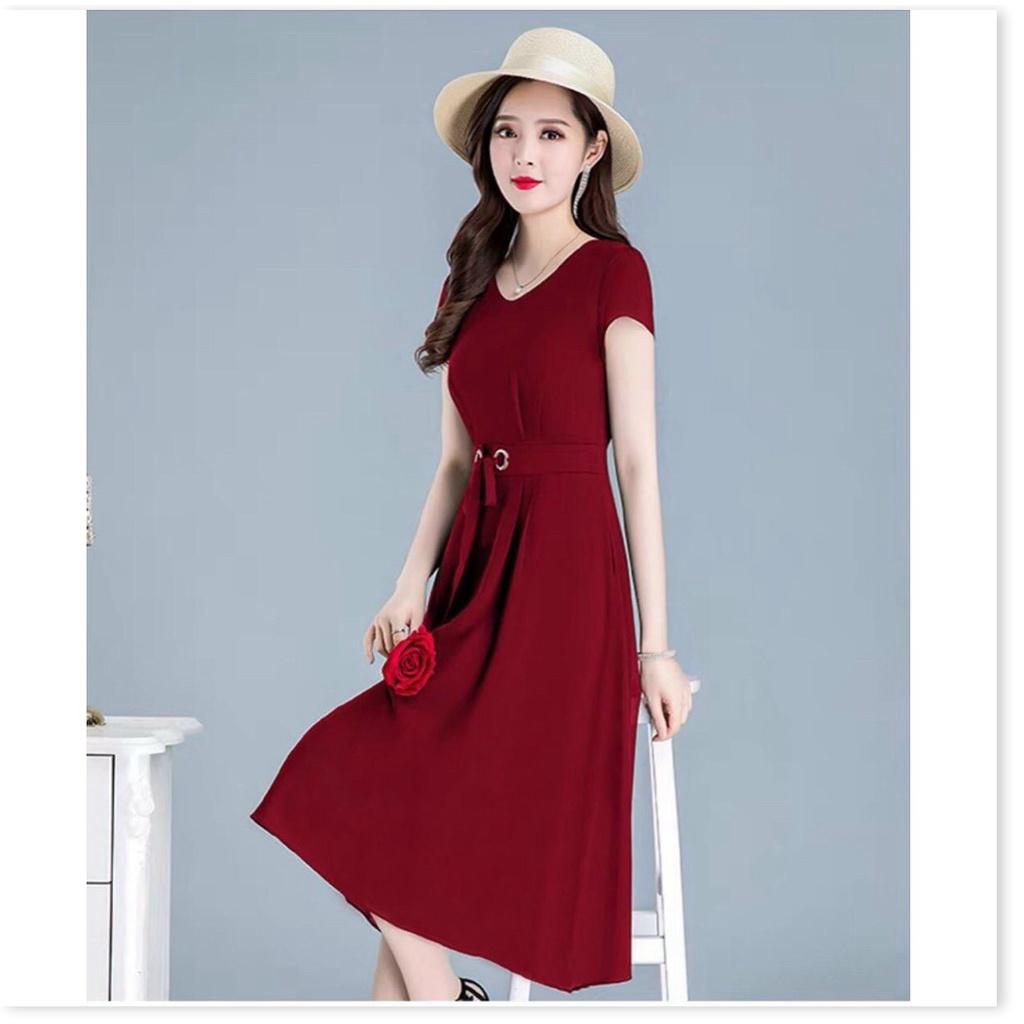 Đầm poly 2 da cực sang dành cho chị em