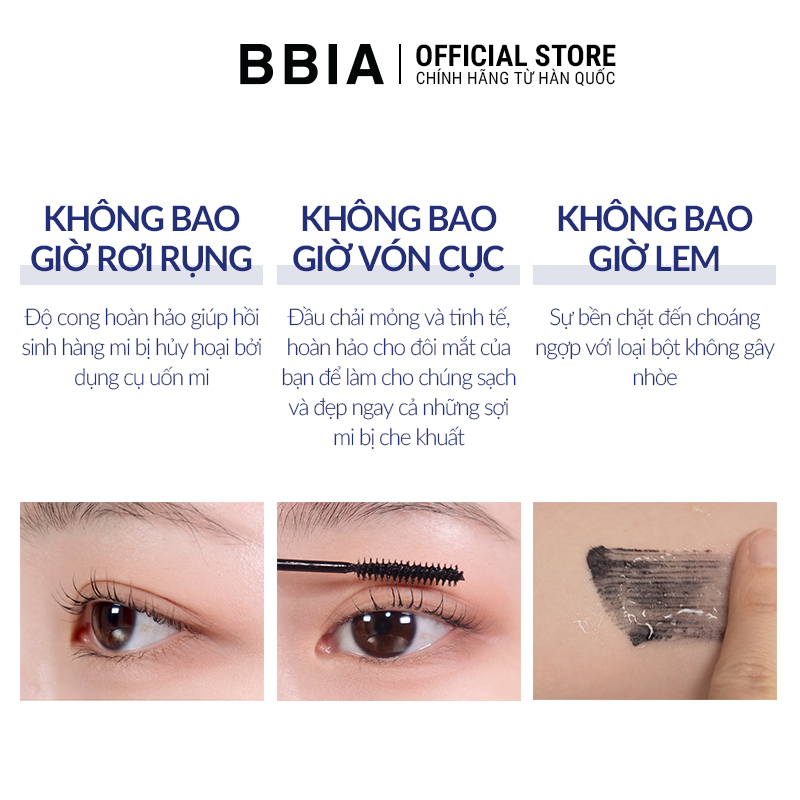 Combo For Your Eyes Gồm 1 Bbia Never Die Mascara Slim 3g và 1 Bbia Never Die Eyeliner 0.4g  Bbia Official Store