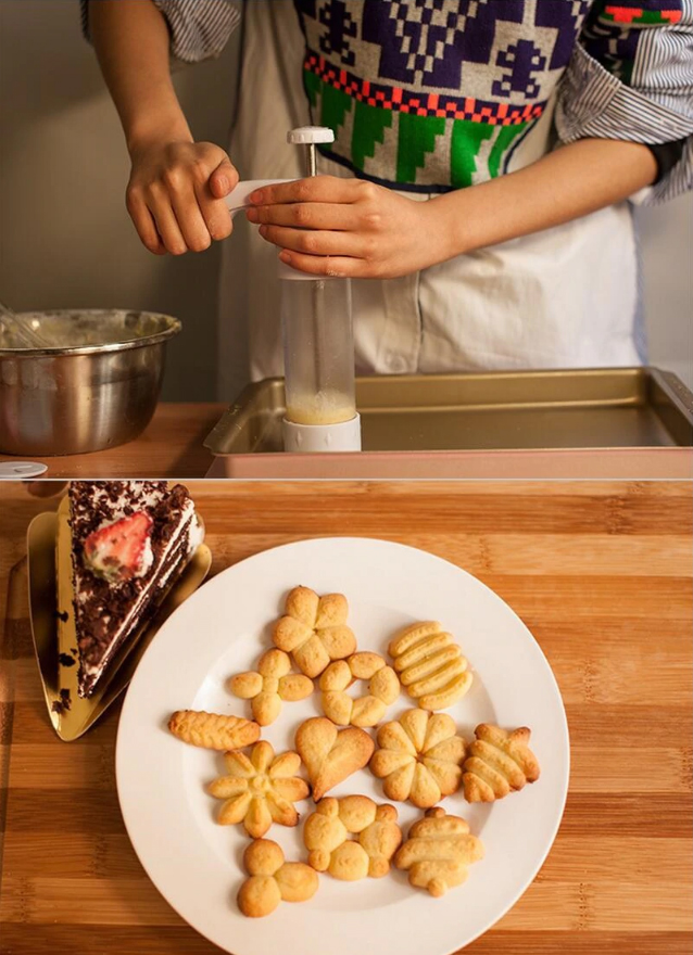 Khuôn nhấn bánh qui cookies press 12 mặt 6 đuôi bắt