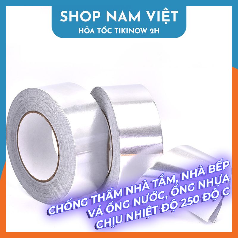 Băng Keo Giấy Bạc Nhôm Chịu Nhiệt Chống Nước Để Vá Thau Rổ, Chống Thấm Nhà Bếp