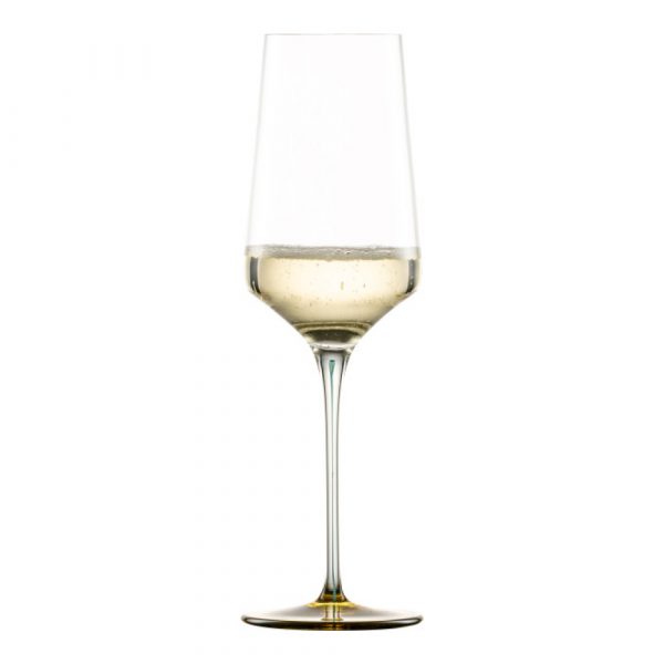 Ly Rượu Champagne Pha Lê Zwiesel Ink 123420 24.9cm 400ml Chân Đế Màu Xanh Lá Ochre Hàng chính hãng