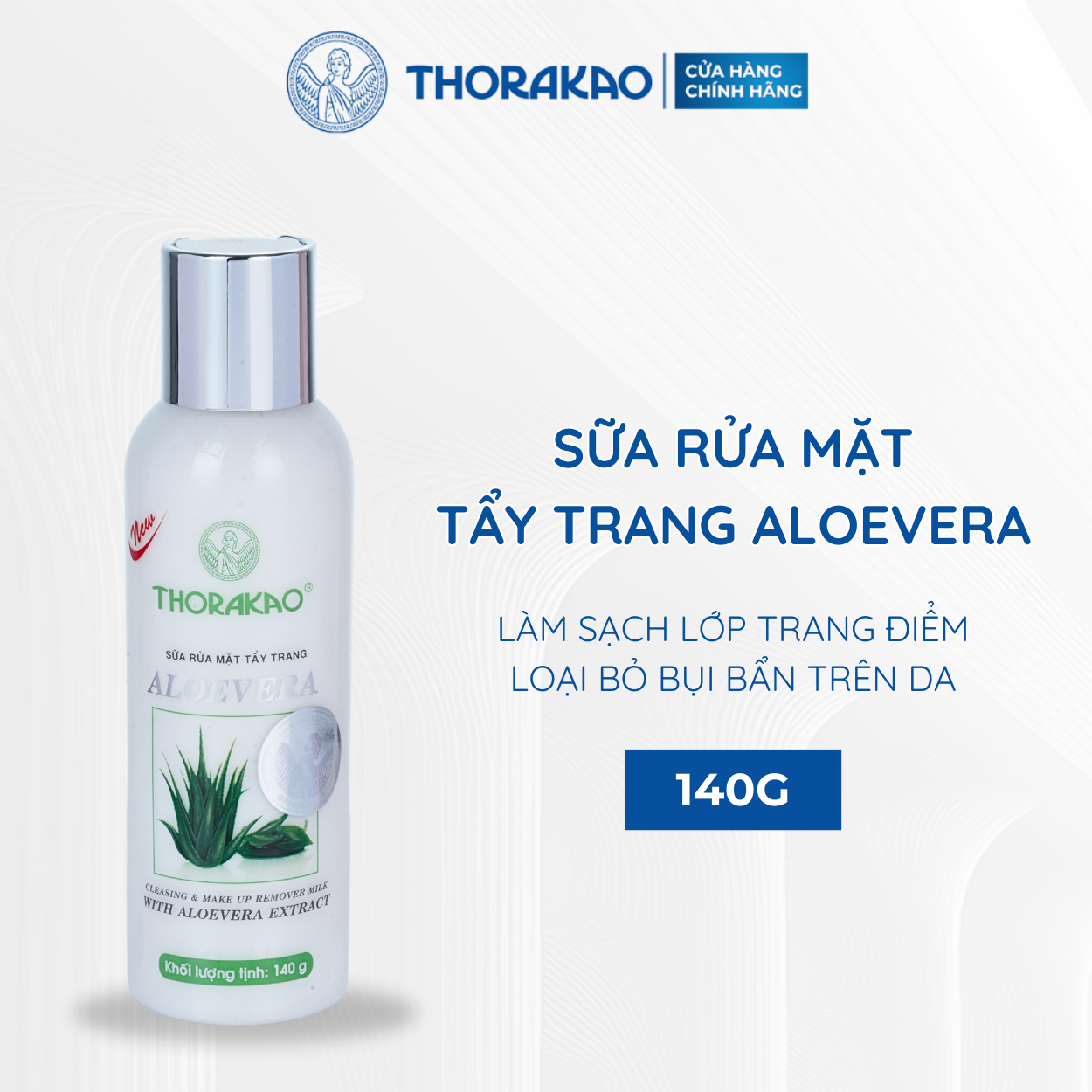 Sữa Rửa Mặt Tẩy Trang 2IN1 Thorakao Nha Đam 140G