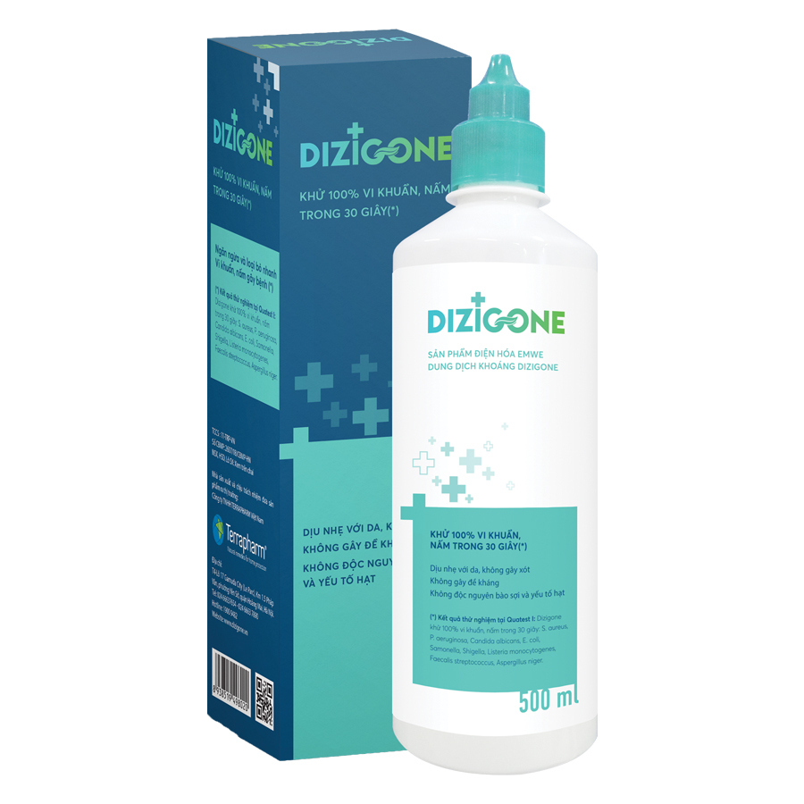 Dung dịch kháng khuẩn DIZIGONE 500ml: Chăm sóc tổn thương lành nhanh, không đau xót, tái tạo da, ngăn ngừa sẹo