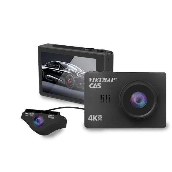 HÀNG CHÍNH HÃNG CAMERA HÀNH TRÌNH VIETMAP C65 – GHI HÌNH TRƯỚC VÀ SAU XE | WIFI