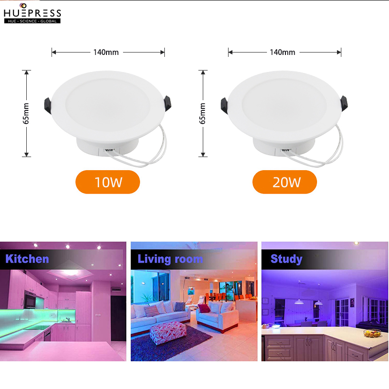 Đèn led âm trần thông minh HUEPRESS myHue Downlight L1 cao cấp WIFI 16 triệu màu RGBCW 10W - Điều khiển bằng app