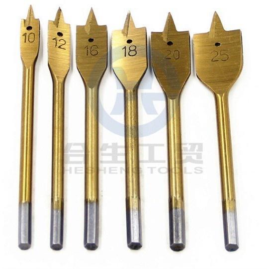 ️️ Bộ 6 mũi khoan gỗ - mũi khoan khoét gỗ đuôi cá phủ titanium hàng công ty
