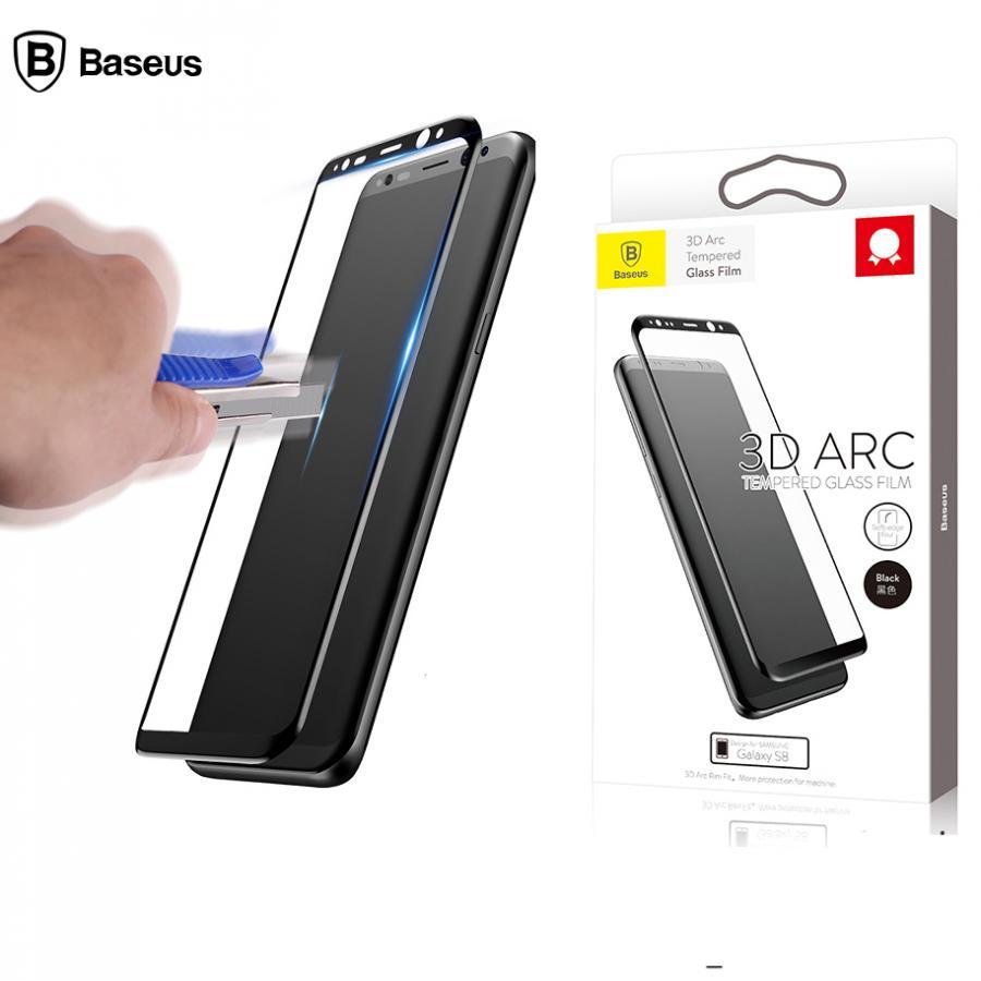 Miếng dán kính cường lực 3D Arc cho Samsung Galaxy S8 Plus Baseus Full màn hình vô cực chống chói vân tay - Sản phẩm chính hãng
