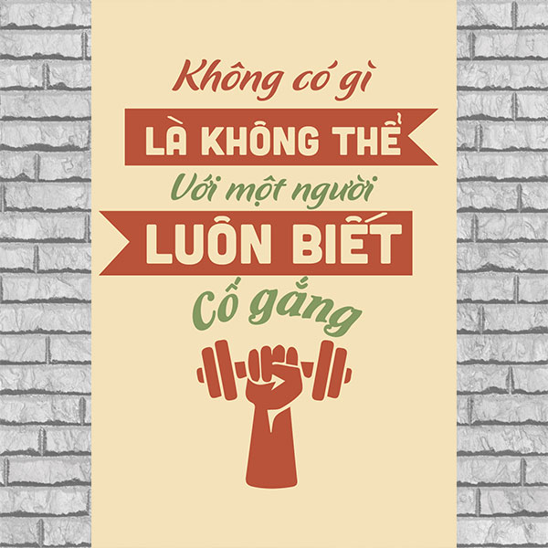 Tranh Slogan Tạo Động Lực Văn phòng DLVP-04 (Không bao giờ là thất bại tất cả chỉ là thử thách)