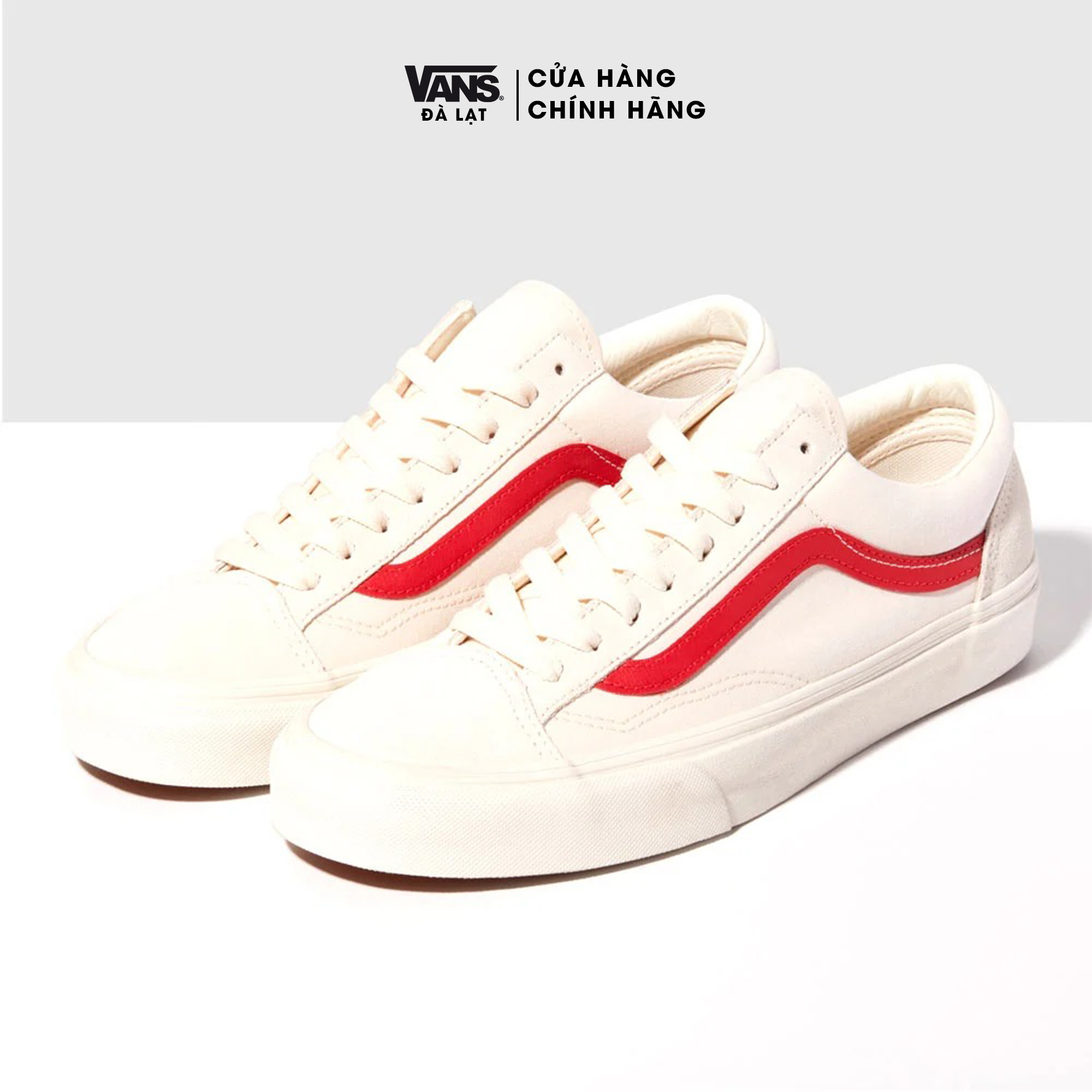 Giày Vans Old Skool Style 36 Marshmallow Racing Red VN0A3DZ3OXS