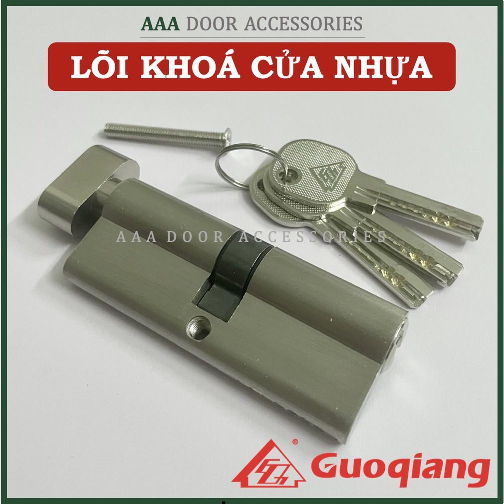 Lõi ruột khoá cửa nhựa lõi thép (tim khoá tay gạt cửa nhựa) dài 7cm (1 đầu vặn 1 đầu chìa)