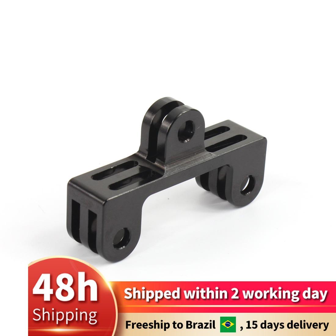 Nhôm 2 Đầu Giá Đỡ Hai Chiều Adapter Đèn LED Giá Đỡ Cho GoPro 9 8 7 6 5 SJcam Xiaoyi Insta360 Camera Hành Động