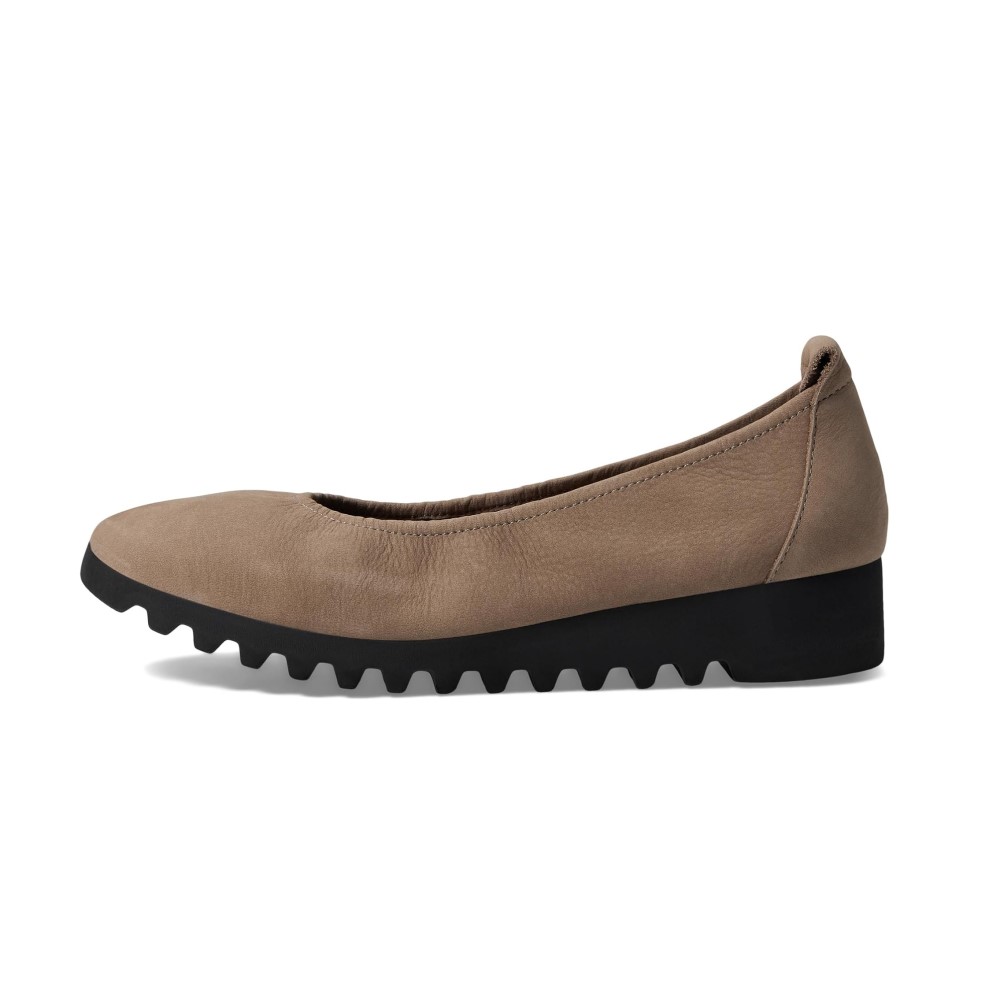 Giày sức Khỏe Aetrex Brianna Taupe - Giày bít cao 3p da mềm giảm đau chân