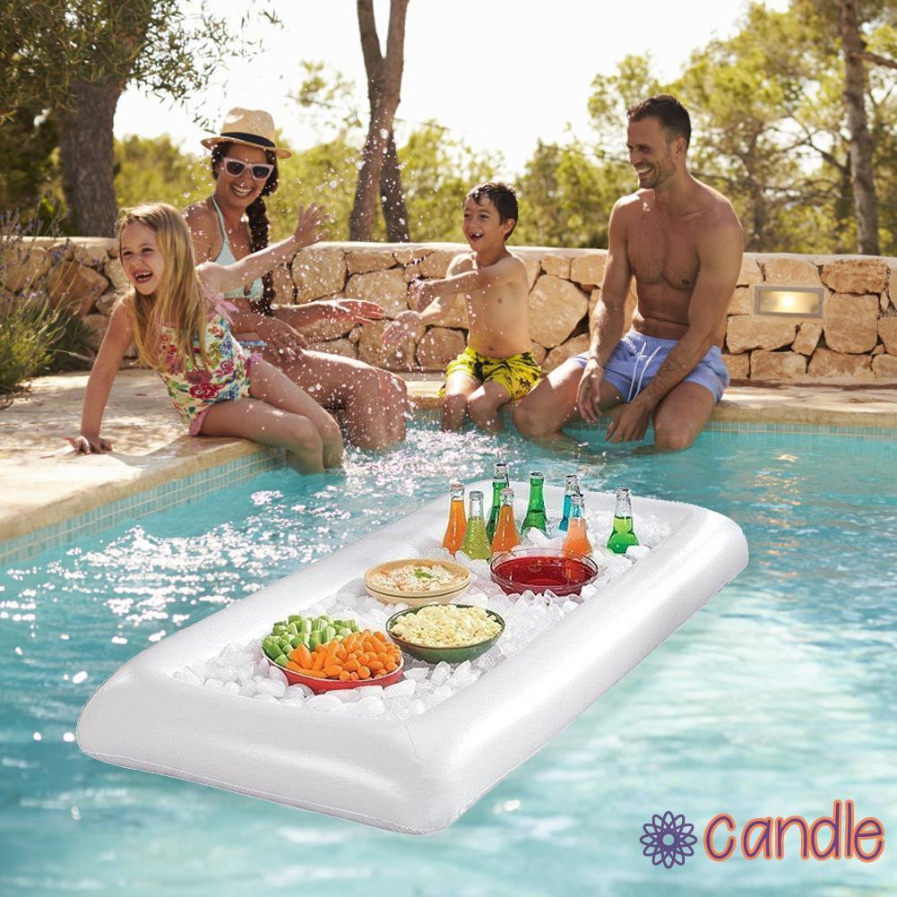 Khay đựng đá để thức ăn dạng bơm hơi nổi trên mặt nước