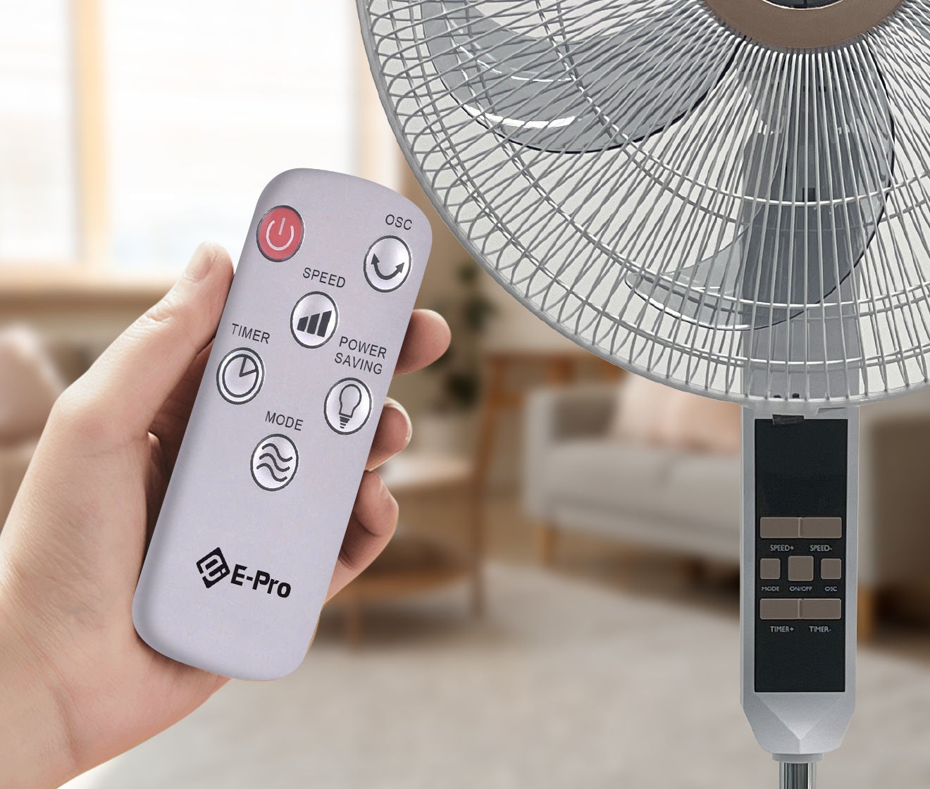 [Hàng chính hãng] Quạt đứng VEP-SF40-D6R - Hẹn giờ 9 tiếng - 3 cấp độ gió linh hoạt