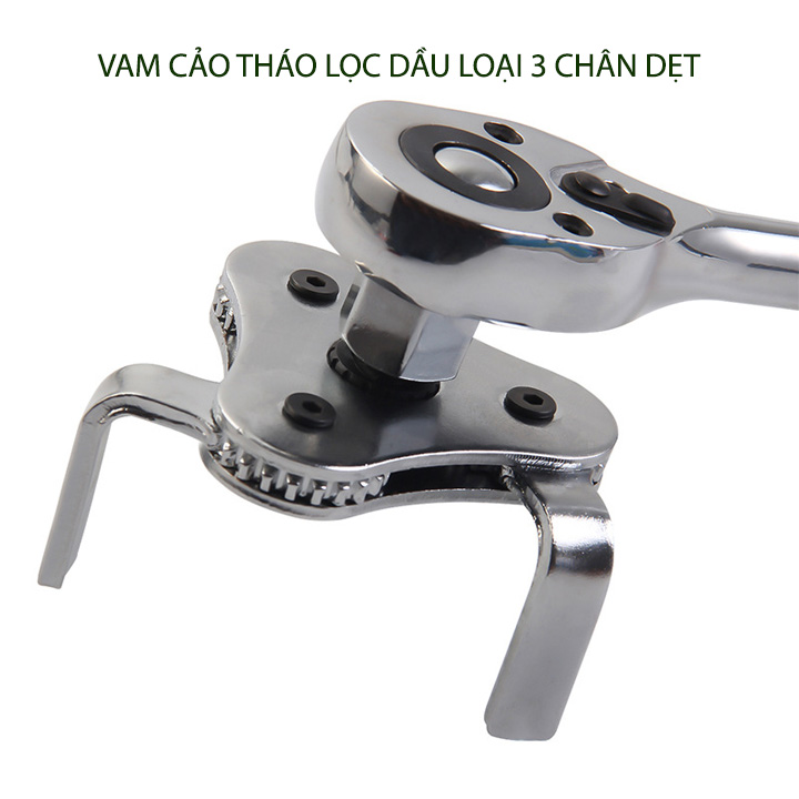 Cảo mở lọc dầu nhớt loại 3 chân dẹt, làm bằng thép mạ chống gỉ