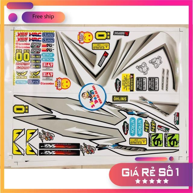 Tem rời dành cho Exciter 2010 xám bạc