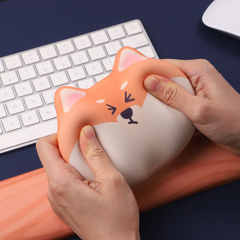 Miếng Đệm Kê Tay Chống Mỏi Mouse Pad Chó Corgi Cá Chép Bánh Mì_ Hàng Chính Hãng