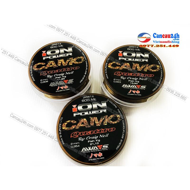 Cước câu cá Nhật ION CAMO chính hãng chuyên dùng săn hàng cá lớn đủ side