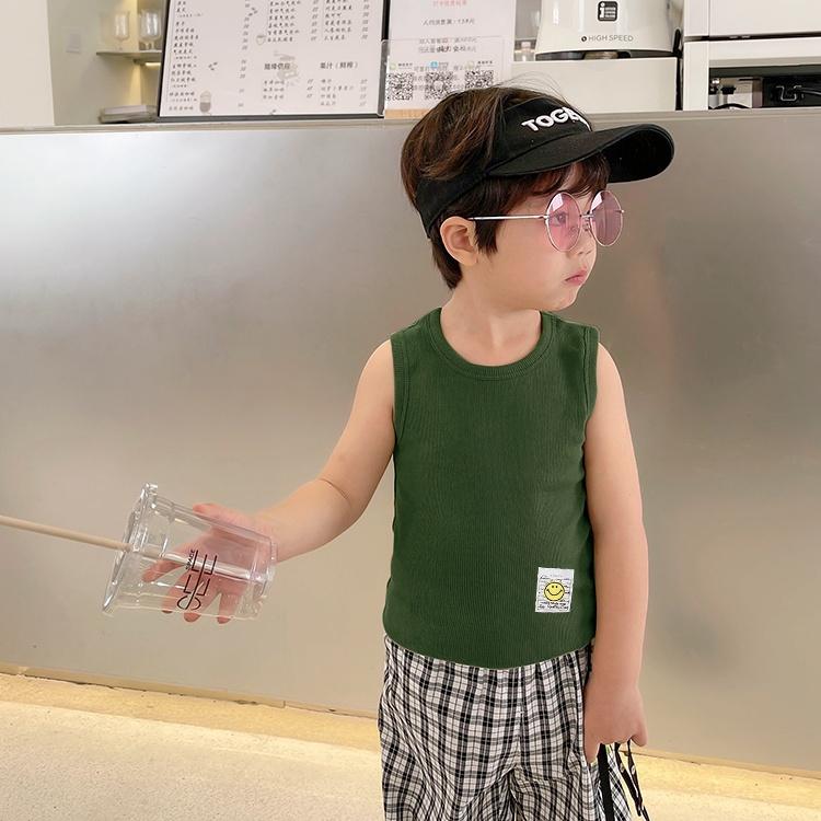 Áo ba lỗ sát nách bé trai thun cotton trơn nhiều màu co giãn thoáng mát