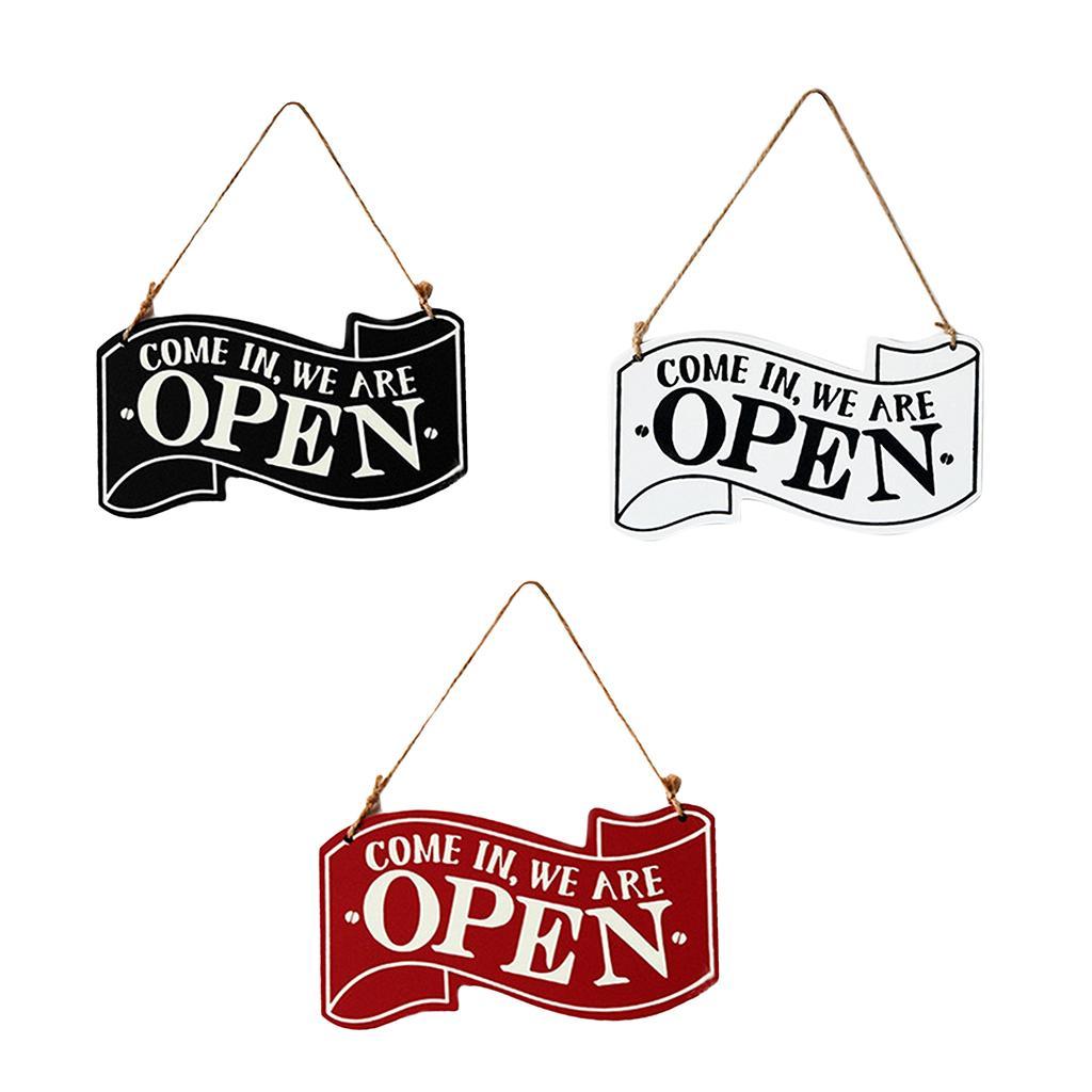 Open Closed Hanging Shop Sign With Hanging Rope For Shop Coffee Restaurant
