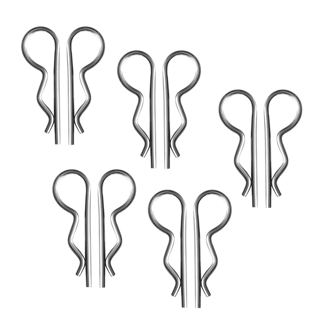 10 Miếng Mềm Thép Không Gỉ R Giữ Kẹp Lò Xo Bộ Carter Pin