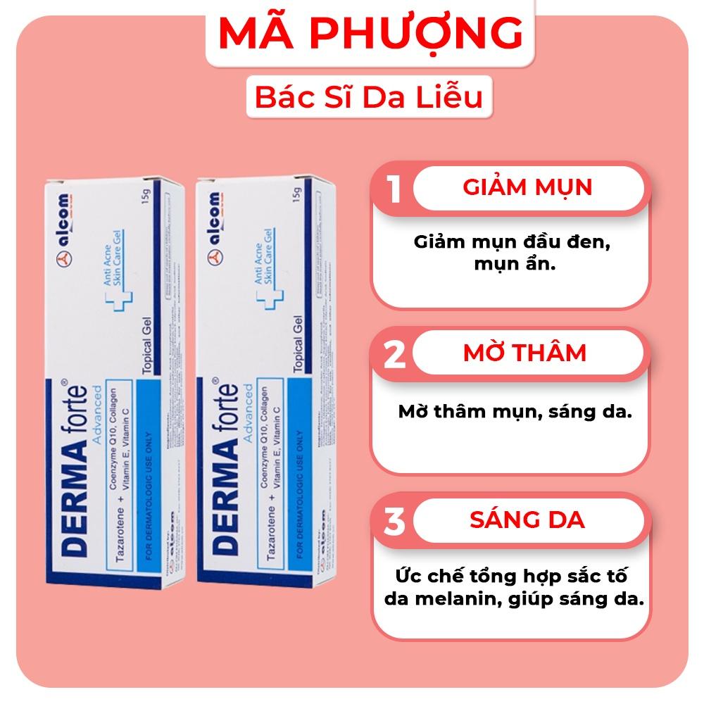 Derma Forte Giảm Thâm Mụn, Dưỡng trắng mịn da - Bản Thường và bản Advanced - Bác Sĩ Mã Phượng