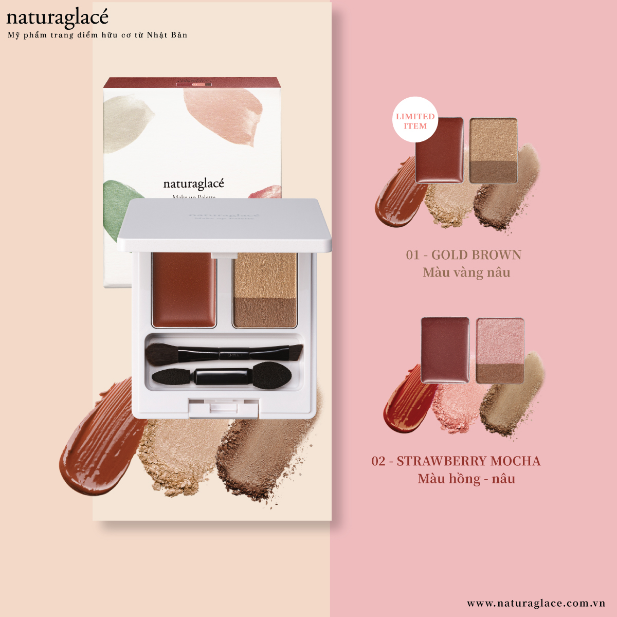 Bảng màu trang điểm đa năng 5 in 1 - naturaglacé Make Up Palette