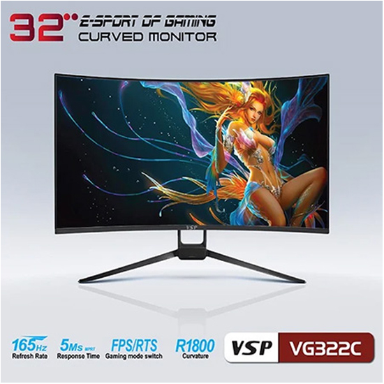 Màn hình CONG LCD VSP 32inch ThinKing Master Gaming VG322C 165Hz - Hàng Chính Hãng