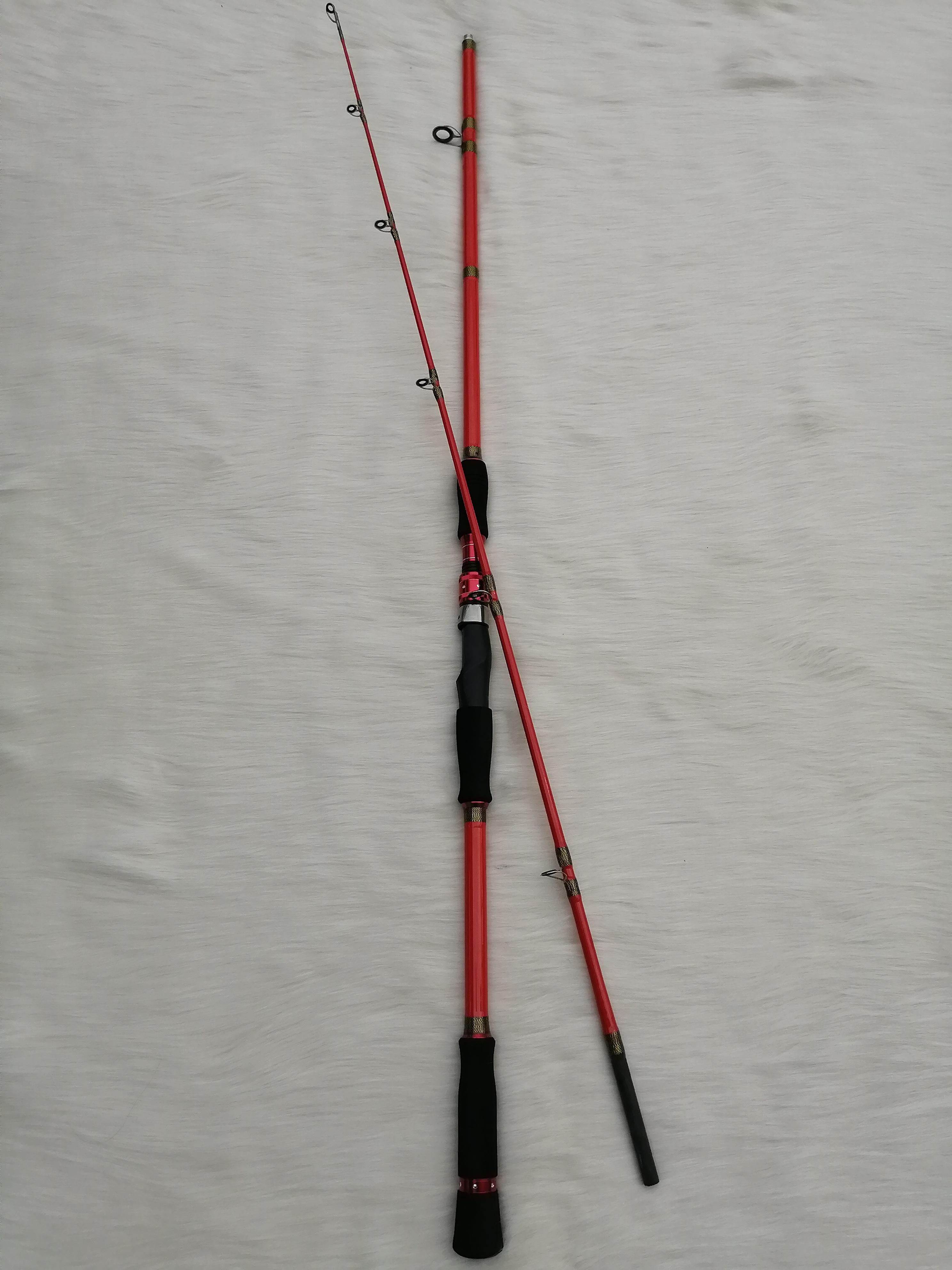Cần Câu Lure Cao Cấp Máy Đứng ,Ngang Màu: Đỏ- Xanh Lính 2M1/ 2M4/ 2M7
