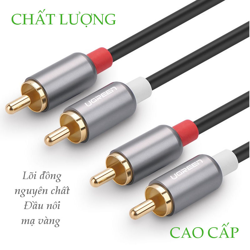 2Rca Male To 2Rca Male Cable 0.5M Av146 - 40931 Ugreen ( Hàng Chính Hãng )