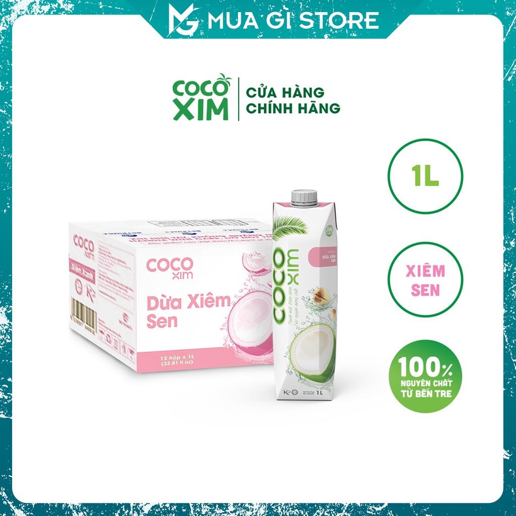 Thùng 12 Hộp Nước dừa đóng hộp Cocoxim vị Xiêm Xanh dung tích 1000ml/Hộp, Nước dừa xuất khẩu, Giao hỏa tốc Hà Nội